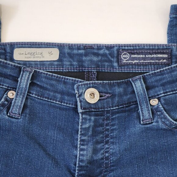 AG Adriano Goldschmied The Legging Super Skinny Fit 27 Blue Stretch Low Rise - Picture 3 of 10